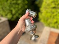 Старинная посеребренная сахарница сифтер. Старинная посеребренная сахарница сифтер.