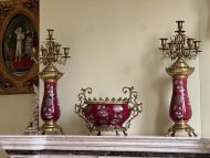 Каминный гарнитур - канделябры и ваза. Антик Каминный гарнитур - канделябры и ваза. Антик